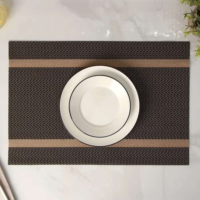 Салфетка сервировочная на стол Доляна &laquo;Рона&raquo;, 45&times;30 см, коричневая