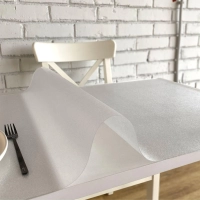 Скатерть на стол гиб.стекло Dekorelle 120х80см рифленая толщ 0,8мм прозрач