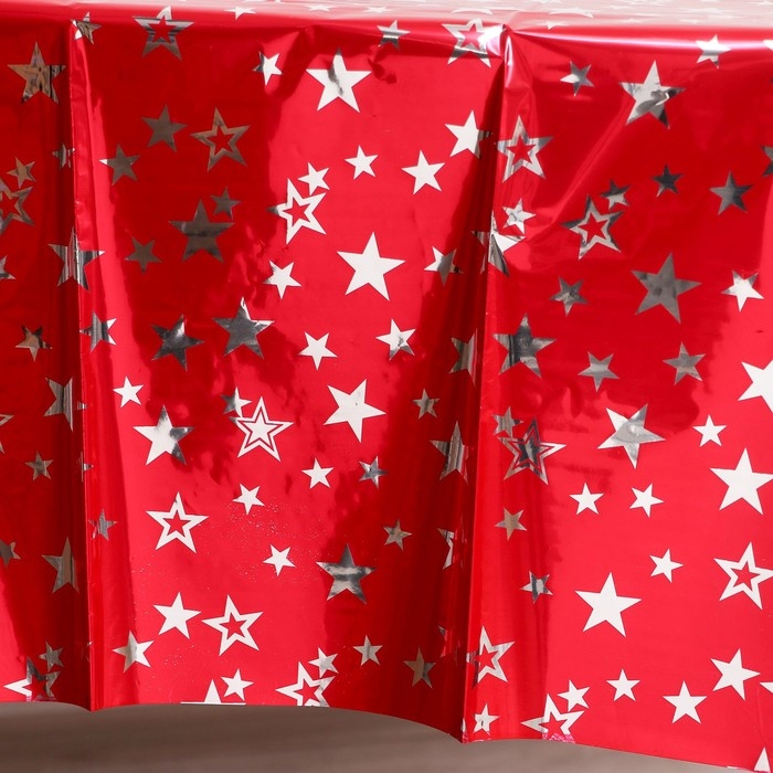 Скатерть &laquo;Звёзды&raquo;, 137 &times; 183 см, цвет красный