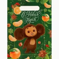 Подарочные пакеты, полиэтилен, набор 10 шт «Новый год»