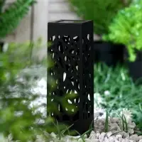 Садовый светильник &laquo;Ажурный&raquo;, уличный, на солнечной батарее, 6&times;29&times;6 см, 1 LED, свечение белое