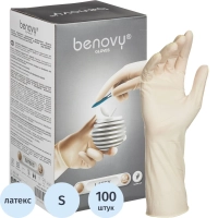 Перчатки мед.хирург. латекс., стерил. неопуд. ПАФ,  Benovy  р-6,5 50 пар/уп