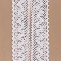 Кружево вязаное, 65 мм &times; 10&plusmn;1 м, белое