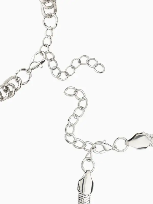 Браслеты &laquo;Стиль. Плетение и Звенья&raquo;, набор 4 шт. L=17 см, белый в серебре