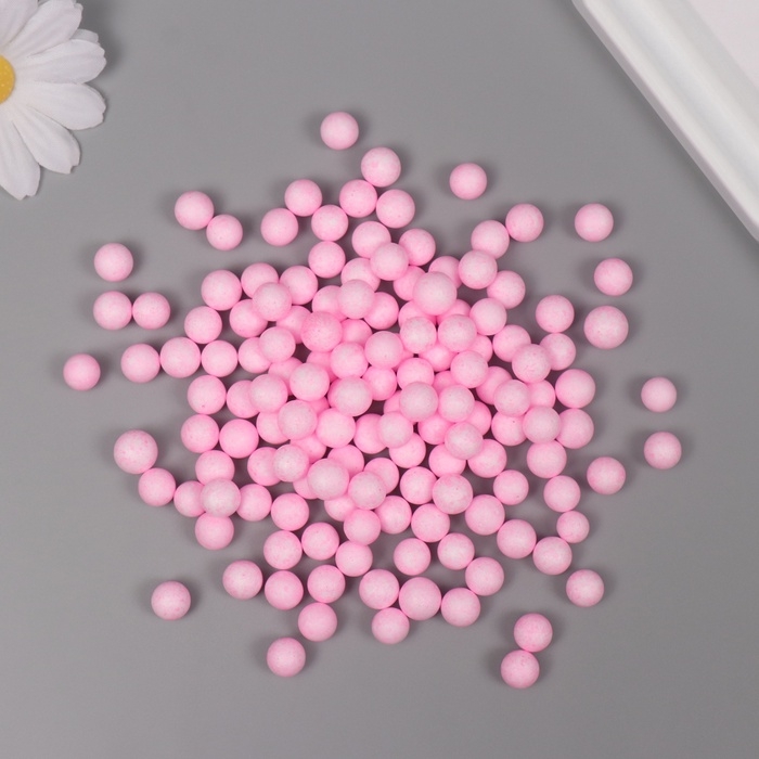 Декор для творчества пенопласт Декор для творчества пенопласт "Ассорти шариков" бледно-розовый набор 10 гр