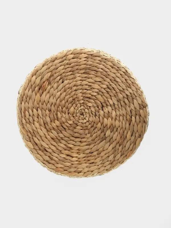 Пуфик, 40&times;40&times;20 см, водный гиацинт, сиграсс