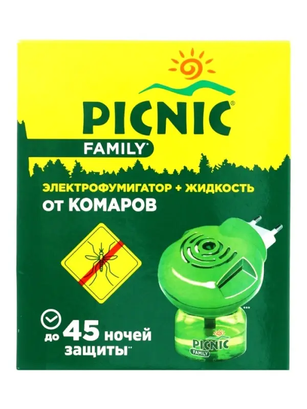 Комплект фумигатор+жидкость от комаров, Picnic Family