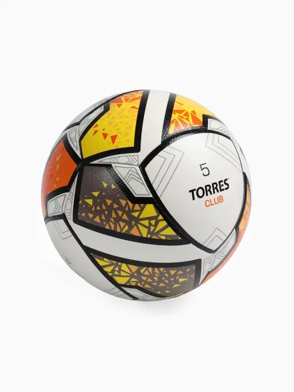 Футбольный мяч TORRES Club, F323965, гибридная сшивка, 10 панелей, р. 5, PU