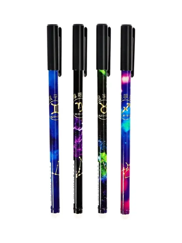 Ручка гелевая СТИРАЕМЫЕ ЧЕРНИЛА, 0,5 мм, стержень синий, Знаки зодиака МИКС (штрихкод на шт) 10717 Ручка гелевая СТИРАЕМЫЕ ЧЕРНИЛА, 0,5 мм, стержень синий, Знаки зодиака МИКС (штрихкод на шт) 10717