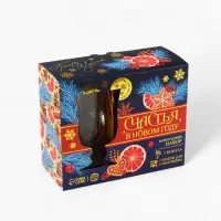 Подарочный набор для приготовления глинтвейна &laquo;Новый год: Счастья&raquo;: специи, 30 г, бокалы 2 шт.&times;250 мл.