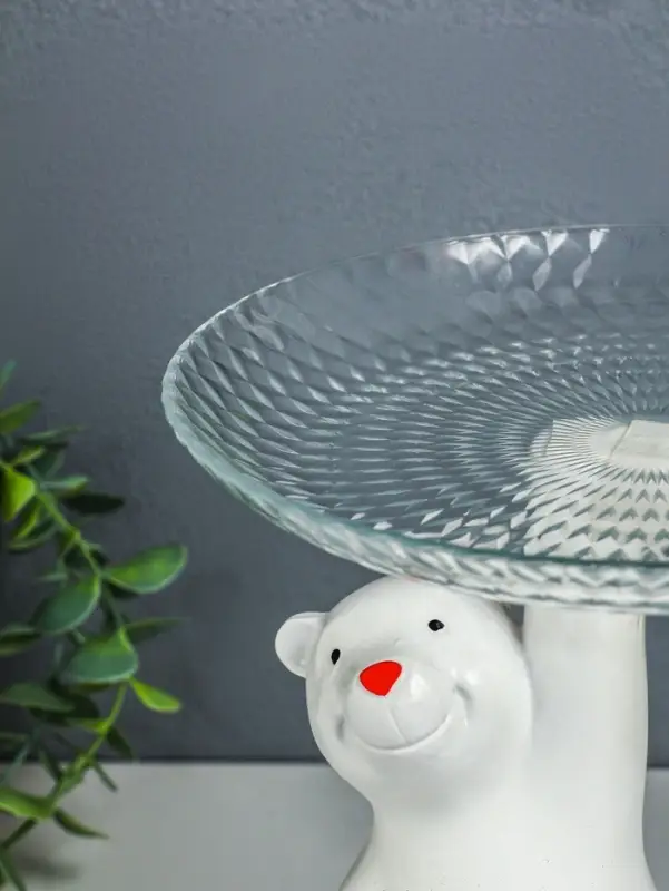 Копилка для денег с подставкой для мелочей &laquo;Мишка&raquo;, полистоун, 20&times;18 см