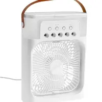 Вентилятор настольный с увлажнителем LOF-06, портативный, 3 скорости, питание USB, белый