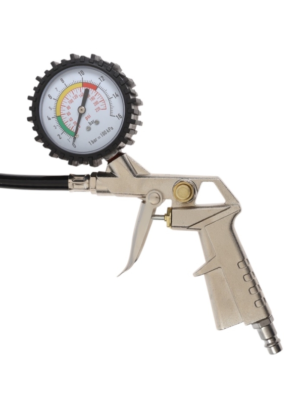 Пистолет пневматический для подкачки шин ТУНДРА, до 8 бар, шланг 400 мм
