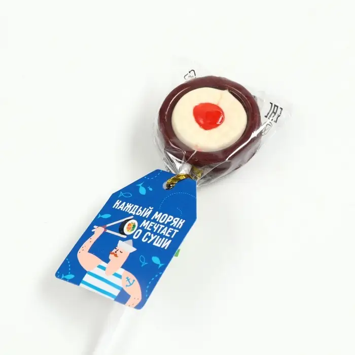 Леденец на палочке суши &laquo;Каждый моряк мечтает о суши&raquo;, вкус: мультифрукт, 15 г.