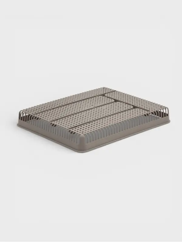 Лоток под столовые приборы Доляна, 5 отделений, 29.5&times;24&times;4 см, пластик, серый