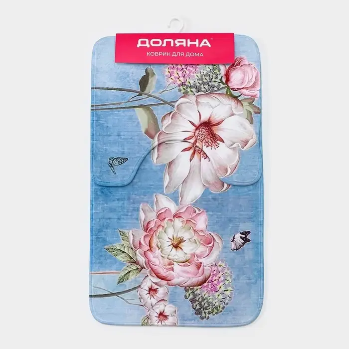 Коврики для ванной и туалета Доляна &laquo;Весна&raquo;, 2 шт., 40&times;45 см, 45&times;75 см