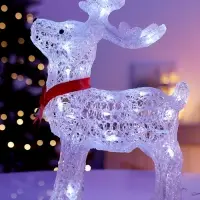 Светильник фигура светодиодная «Олень», 40 см, 50 LED, 220V, БЕЛЫЙ