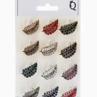 Брошь "Листик" маленький,  (фас 12шт), цвет МИКС