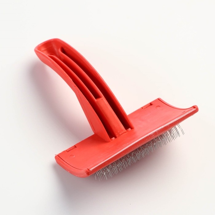 Пуходерка без капель, эргономичная ручка, 10 х 15 см, красная Пуходерка без капель, эргономичная ручка, 10 х 15 см, красная