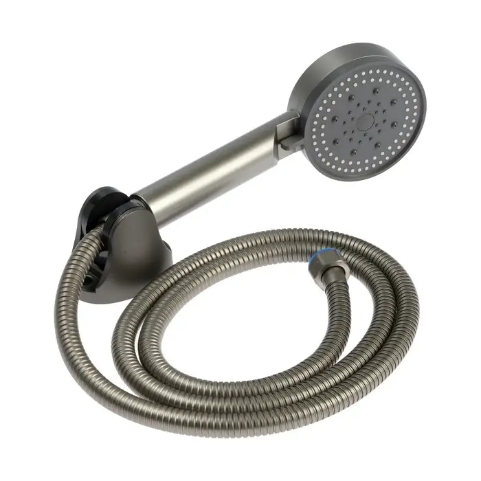 Смеситель для ванны ZEIN Z3839, однорычажный, душевой набор, лейка 5 режимов, графит