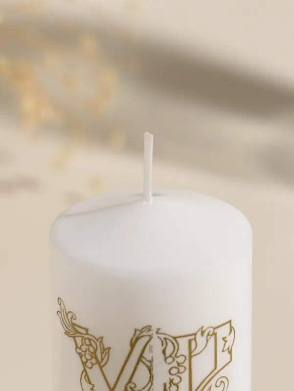 Свеча пасхальная столбик "ХВ!" 5х10 см