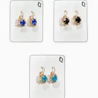 Серьги со стразами &laquo;Круг&raquo;, вечеринка, крупный, МИКС