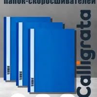 Набор папок-скоросшивателей А4, 10 штук, Calligrata, 160 мкм, с прозрачным верхом, МИКС