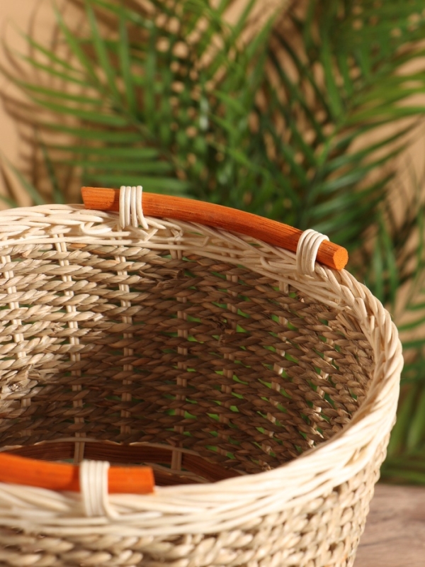 Корзина плетеная 24x24x26 см, ротанг