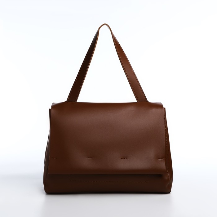 Сумка-мессенджер на клапане, цвет коричневый Сумка-мессенджер на клапане, цвет коричневый