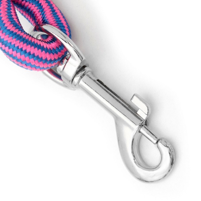 Поводок круглый Поводок круглый "Волна", 120 х 1 см, розово-синий