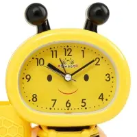 Будильник &laquo;Пчела&raquo;, с карандашницей, дискретный ход, d=9 см, 14.5&times;14 см, от батарейки АА, жёлтый