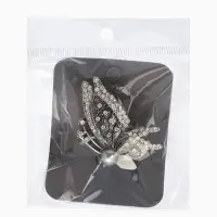 Кольцо для платка "Бабочка профиль", цвет белый в чернёном серебре Кольцо для платка "Бабочка профиль", цвет белый в чернёном серебре