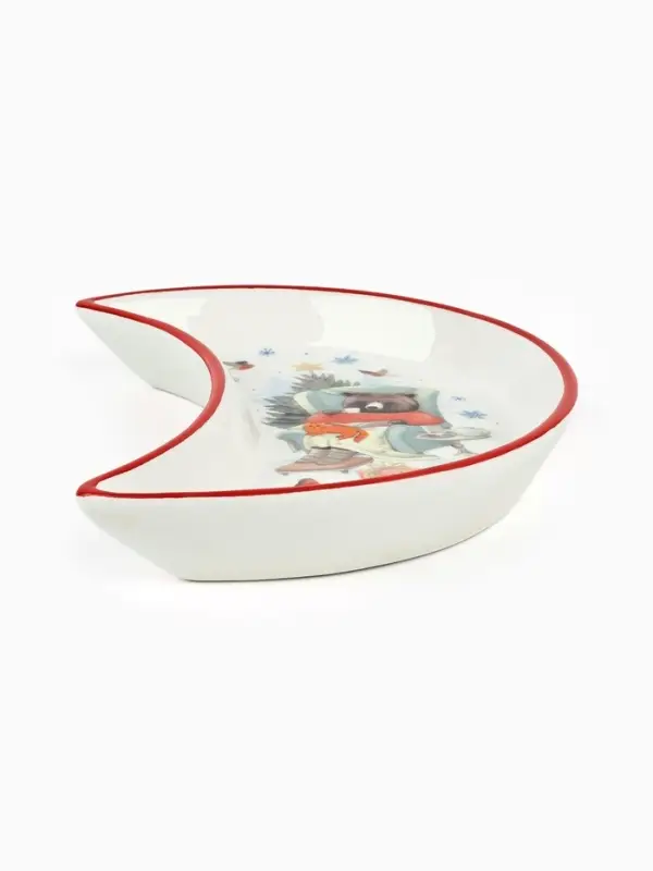 Тарелка новогодняя плоская &laquo;Уютного года&raquo;, 10.5&times;20 см, ручная работа