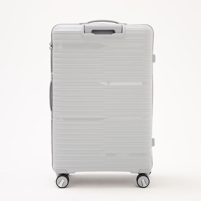 Чемодан большой 100 л (L), отдел на молнии, кодовый замок, 4 колеса, цвет серый Чемодан большой 100 л (L), отдел на молнии, кодовый замок, 4 колеса, цвет серый