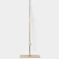 Швабра для мытья пола с вертикальным отжимом Доляна, 35&times;14&times;125 см, стальная ручка, микрофибра, дополнительная насадка