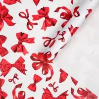 Бумага упаковочная глянцевая «Банты», 50 х 70 см Бумага упаковочная глянцевая «Банты», 50 х 70 см