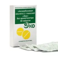 Аскорбиновая кислота с глюкозой Экотекс, 30 таблеток по 0.1 г