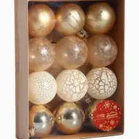 Ёлочные игрушки &laquo;Морозный день&raquo;, шары новогодние, набор 12 шт., d=5 см, МИКС