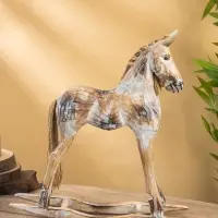 Сувенир «Лошадка-качалка, 41×12.5×44 см, дерево, бежевый Сувенир «Лошадка-качалка, 41×12.5×44 см, дерево, бежевый
