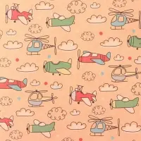 Бумага упаковочная крафтовая «Самолёты», 50 х 70 см Бумага упаковочная крафтовая «Самолёты», 50 х 70 см