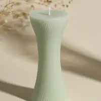 Свеча декоративная &laquo;Талия&raquo;, нежно-зелёная, 5.8&times;5.8&times;13.2 см