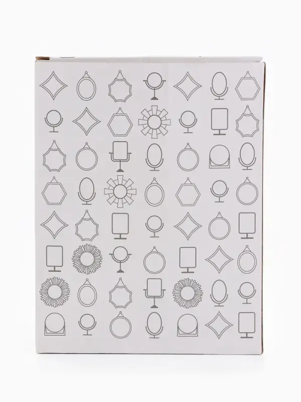 Зеркало декоративное, с увеличением х2, двустороннее, 16.5&times;24.5 см, (11&times;15.5 см), белое