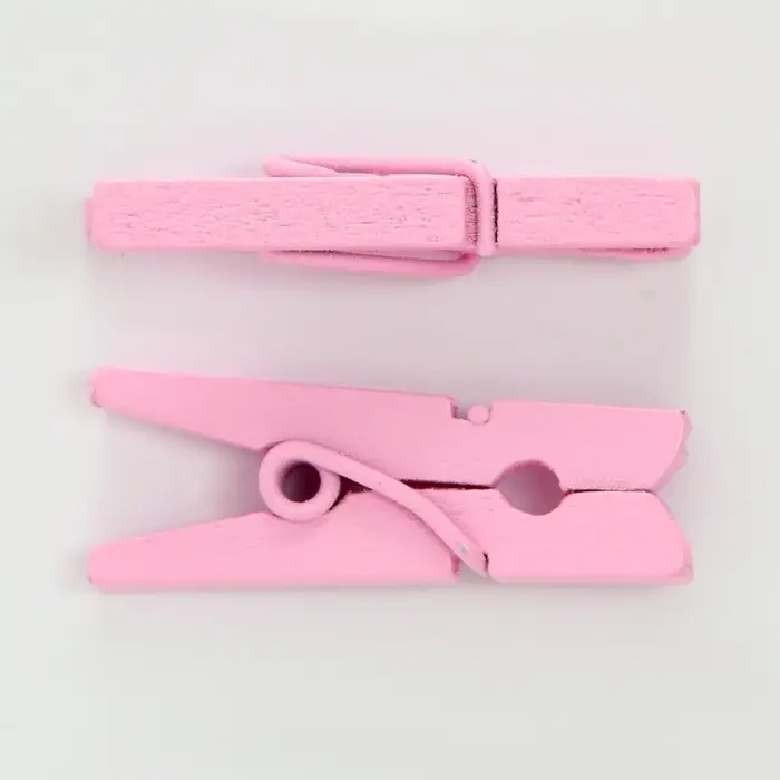 Прищепки для декора, набор 50 шт., розовые &mdash; 2.5 см