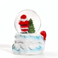 Снежный шар &laquo;Снеговички и Дед Мороз&raquo;, d=4.5 см, 3хAG3, 4.7&times;5.2&times;7 см, МИКС