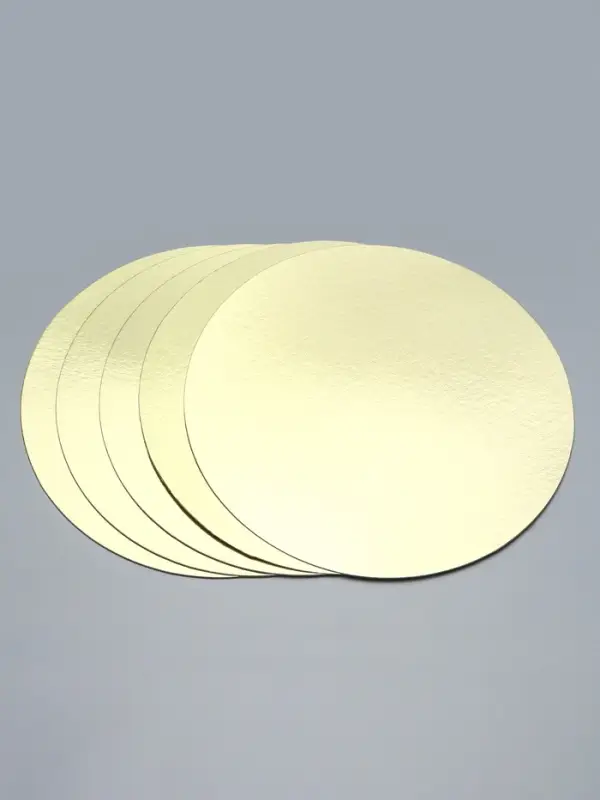 Подложка кондитерская, золотая 26 см - Набор 5 шт.