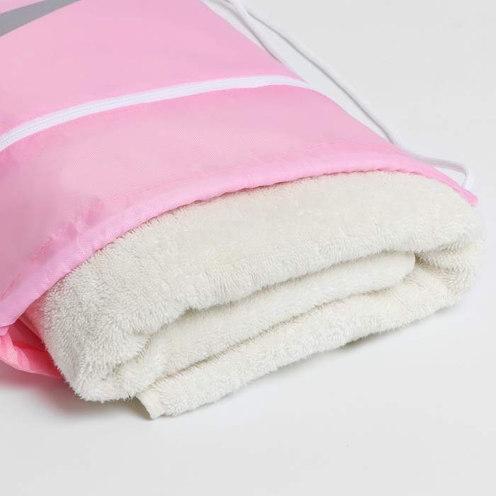 Сумка для мокрых вещей, 42*32 см, цвет розовый Сумка для мокрых вещей, 42*32 см, цвет розовый