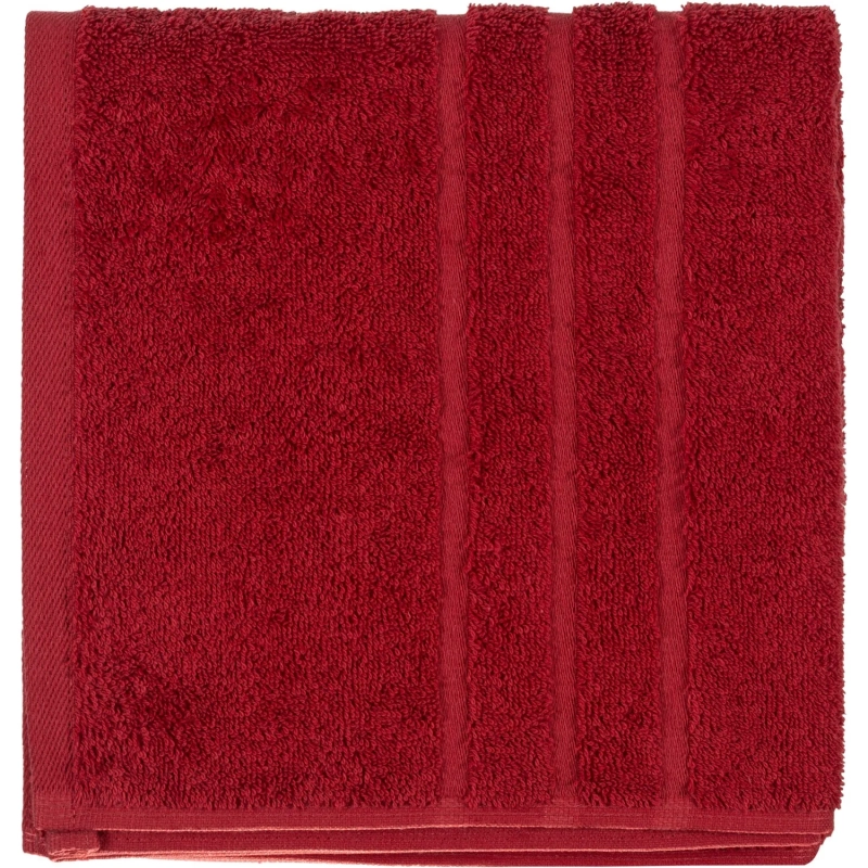Полотенце махровое Luscan/бордюр 500г/м2, 50х90, бордо, 2 шт/уп
