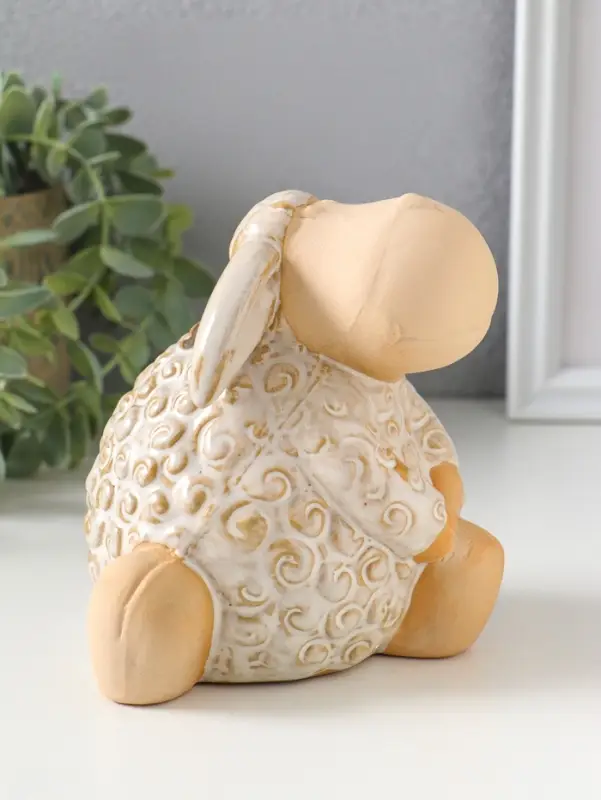 Копилка для денег керамика &laquo;Кудряш бараш&raquo;, беж, 11.6&times;11.5&times;12 см