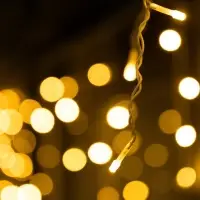 Гирлянда &laquo;Бахрома&raquo; 25&times;0.7 м, IP44, УМС, белая нить, 450 LED, свечение тёплое белое, 220 В