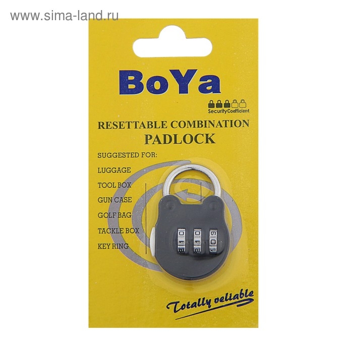 Замок навесной кодовый, Type 9, микс Замок навесной кодовый, Type 9, микс